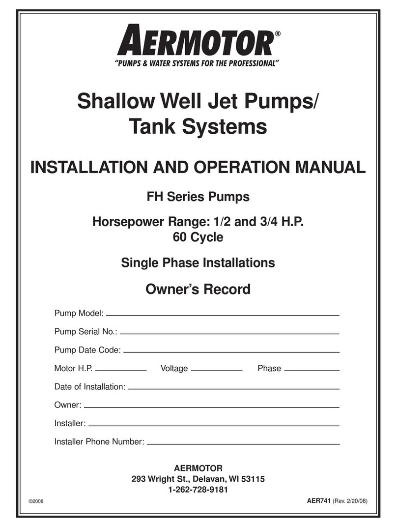 aermotor FH50 Installation and operation manual