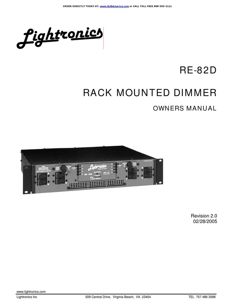 Lightronics RE-82D owner's manual