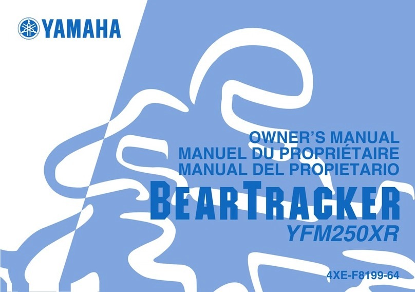Yamaha BEAR TRACKER YFM250XR User manual