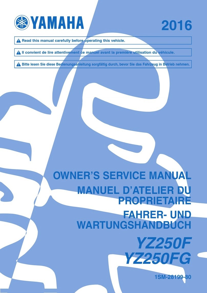 Yamaha YZ250F 2016 Application guide