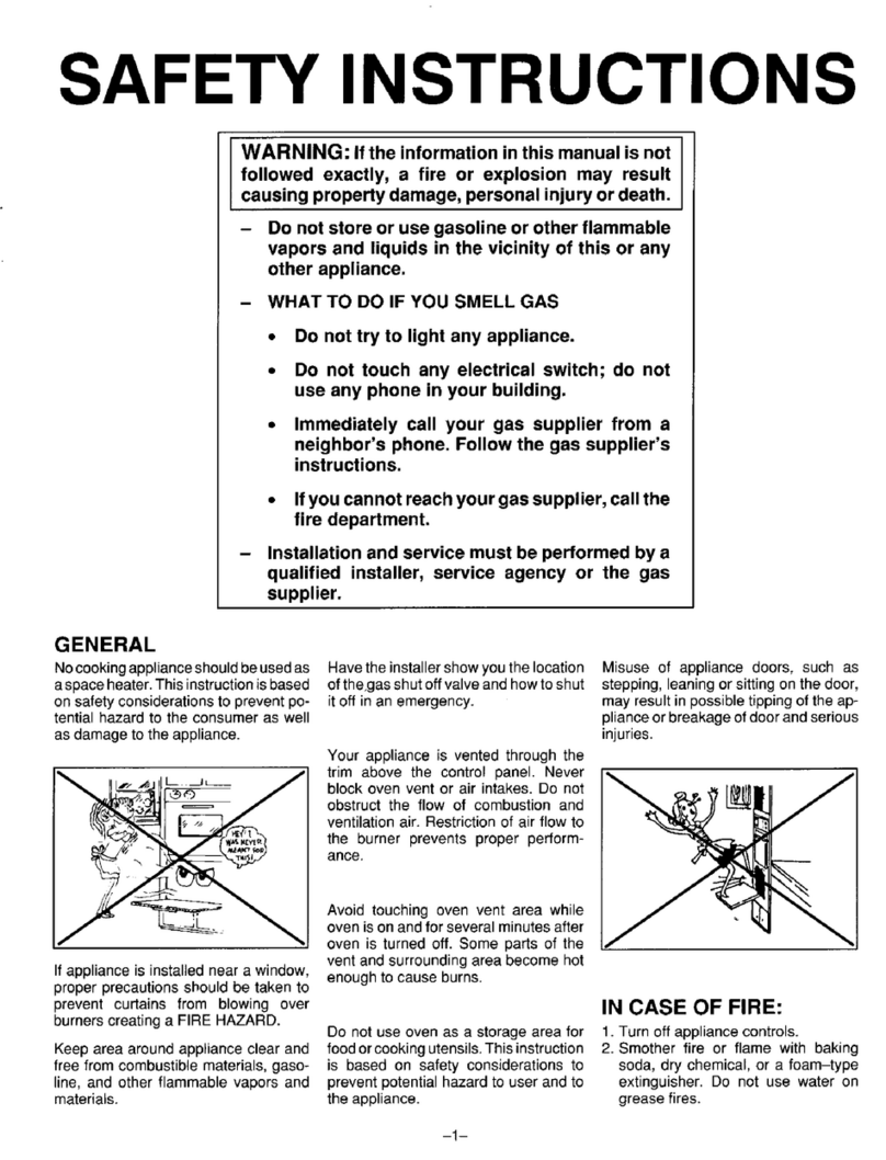 Admiral A9475VRV Safety instructions