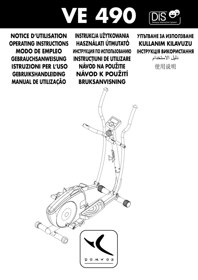 Domyos VE 490 operating instructions