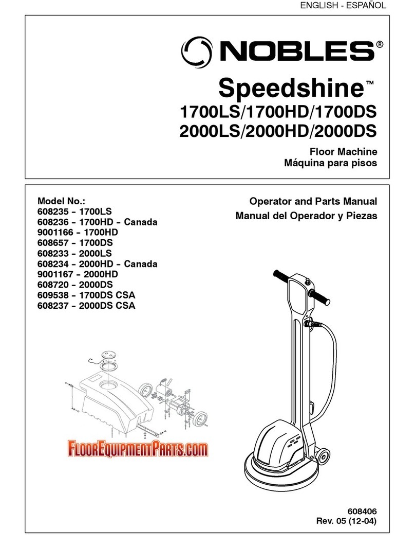 Nobles Speedshinet 1700LS Operator and parts manual