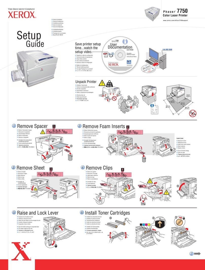 Xerox Phaser 7750 User manual Xerox Phaser 7750 User manual