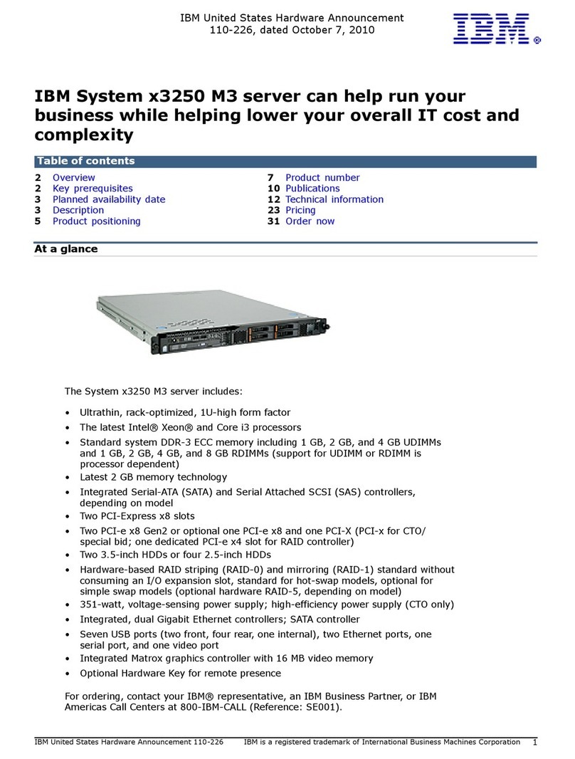 IBM System x3250 M3 Type 4251 User manual