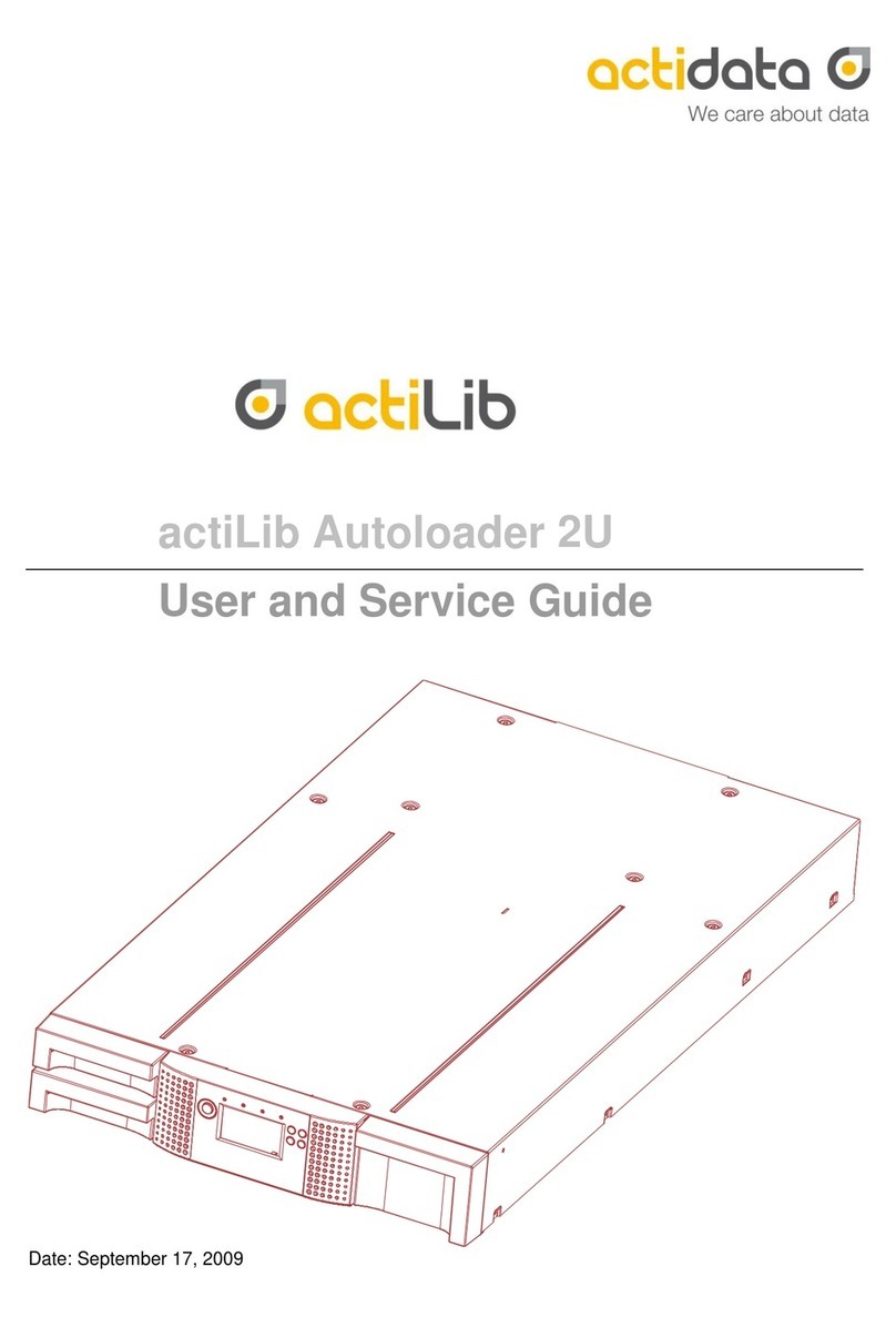 Actidata actiLib Autoloader 2U User and service manual Actidata actiLib Autoloader 2U User and service manual