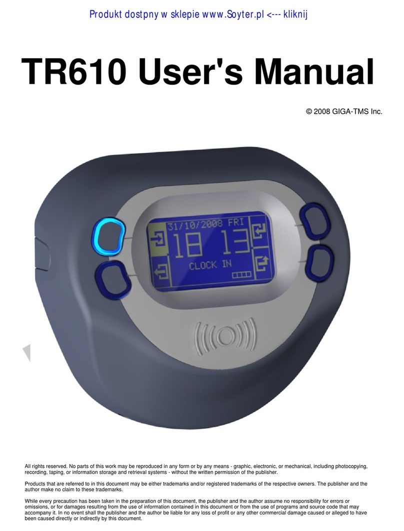 GIGA-TMS PROMAG TR610 user manual