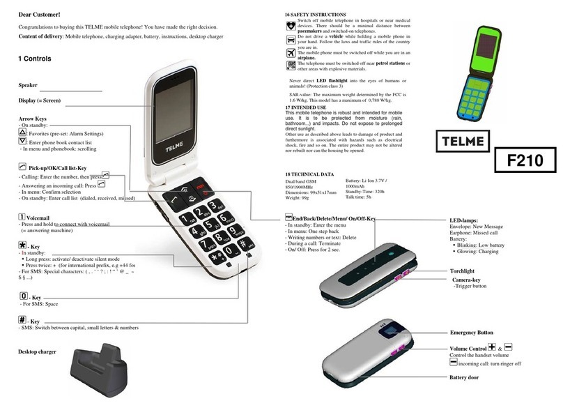 Telme f210 User manual