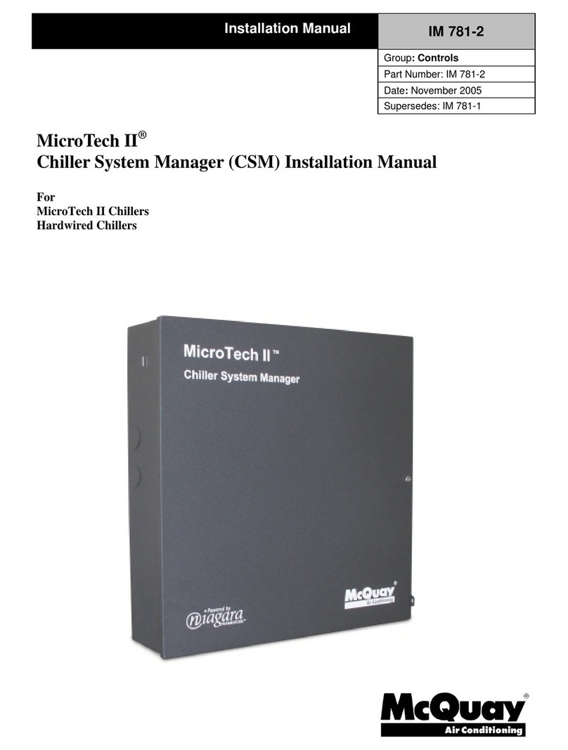 McQuay MicroTech II installation manual