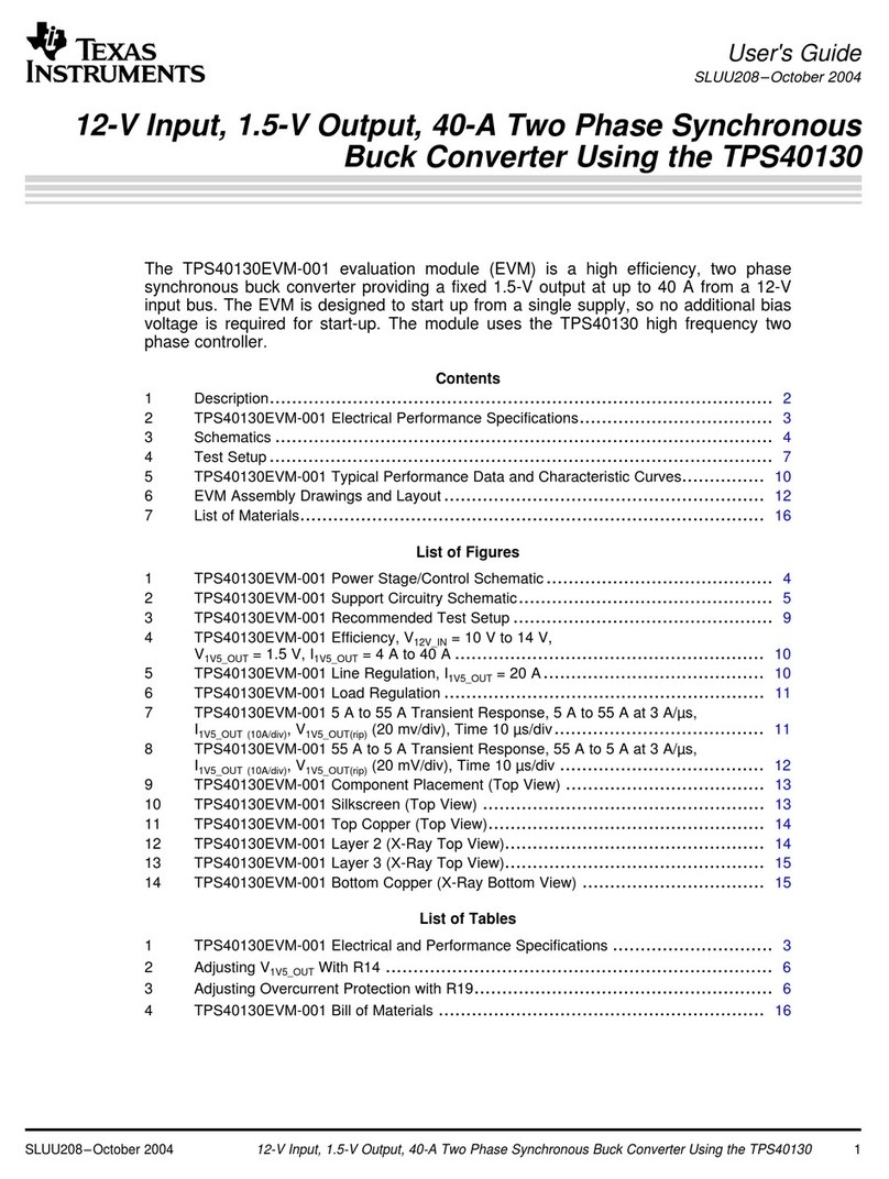 Texas Instruments TPS40130EVM-001 User manual