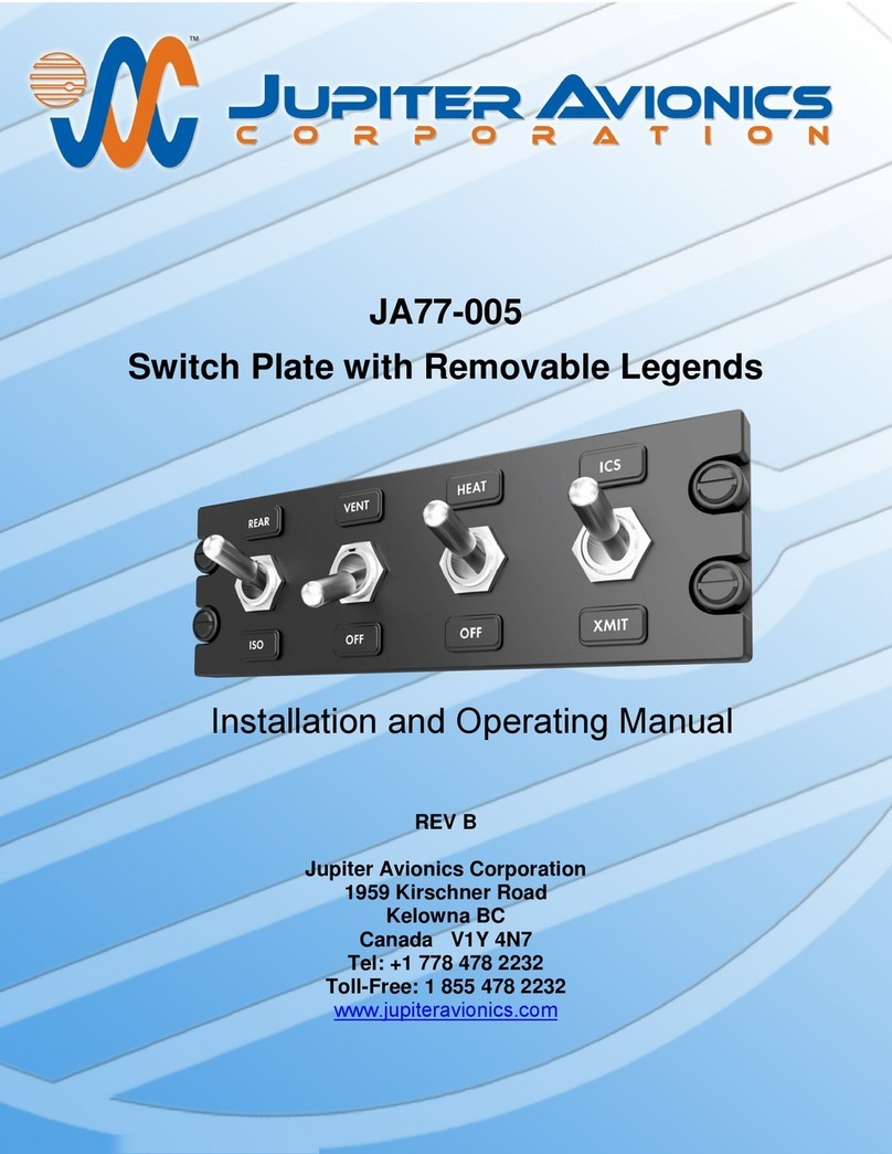 Jupiter Avionics JA77-005 Installation and operating manual