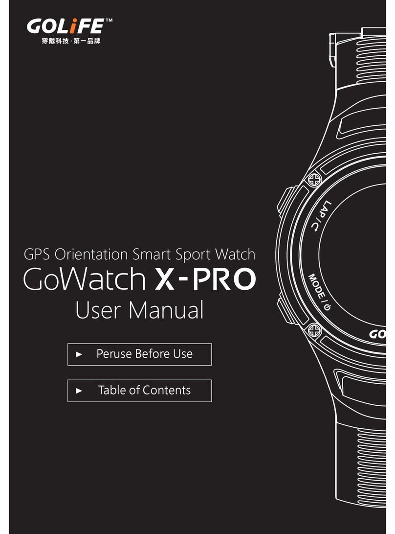 GoLife GoWatch X-Pro user manual