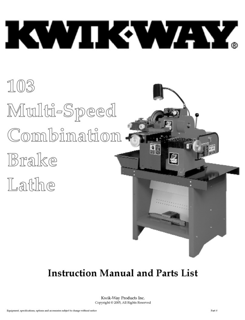Kwik-Way 103 Instruction manual and parts list