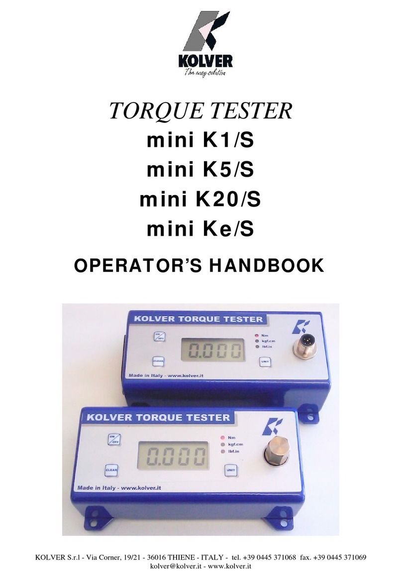 Kolver mini K1/S Operator's handbook