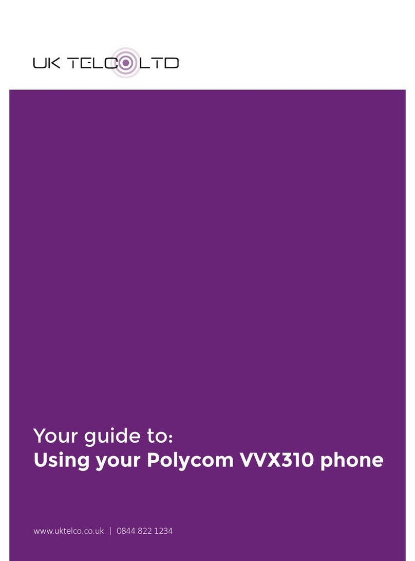 UK TELCO Polycom VVX310 user guide