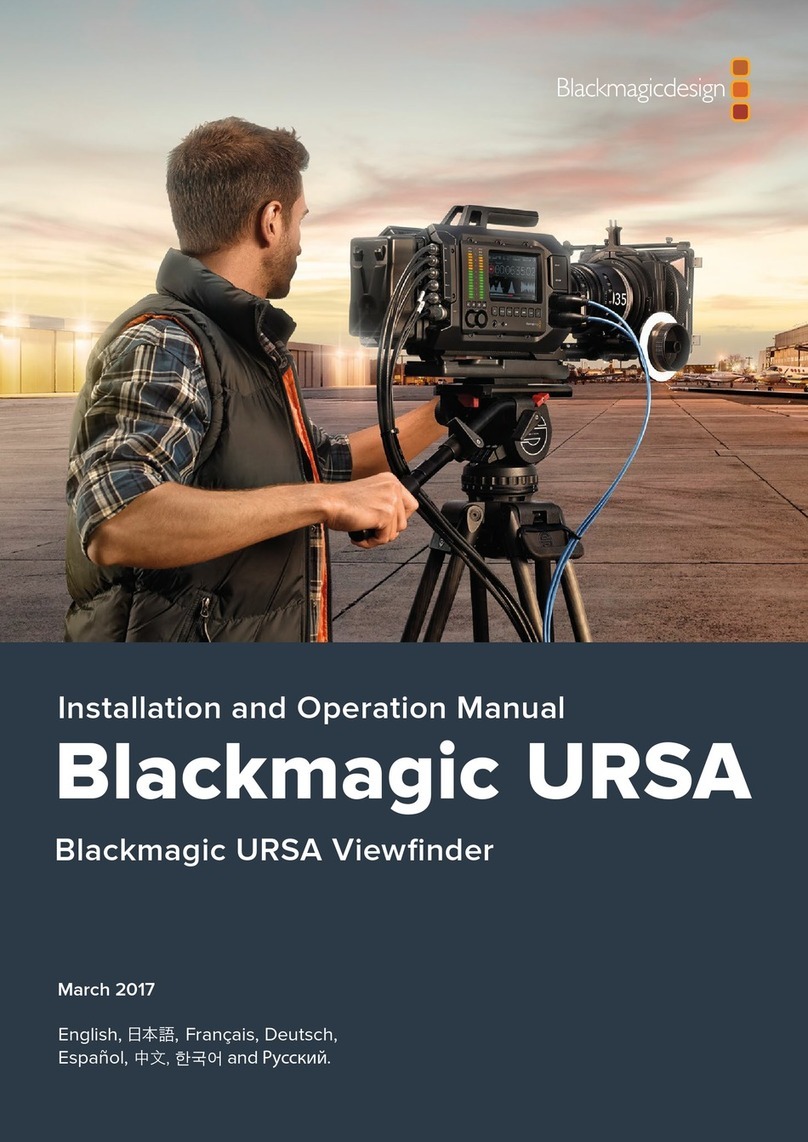 Blackmagicdesign URSA Installation and operation manual