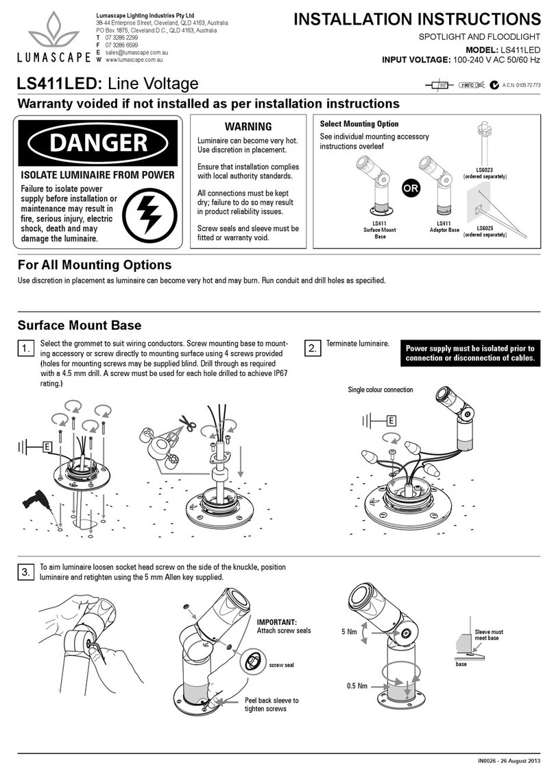 Lumascape LS411LED installation instructions