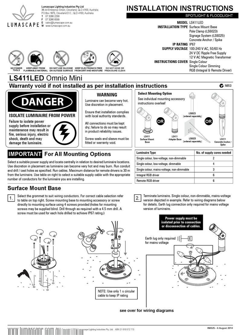 Lumascape LS411LED installation instructions
