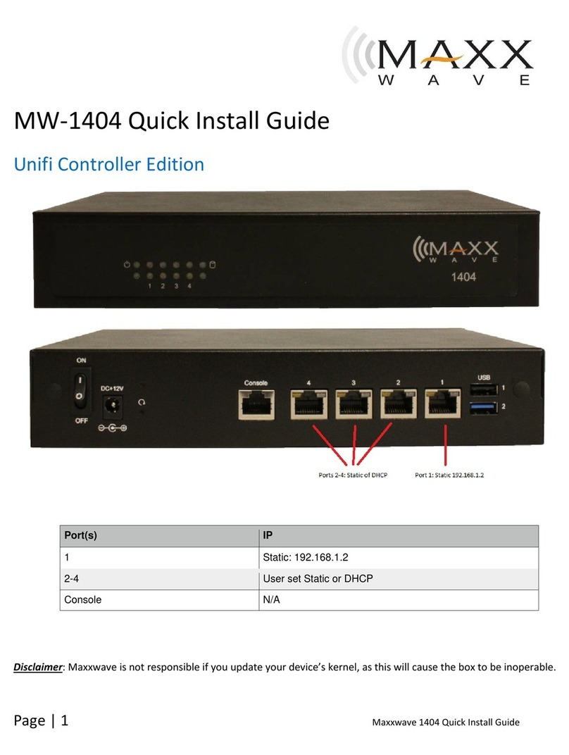 Maxx Wave MW-1404 Quick install guide
