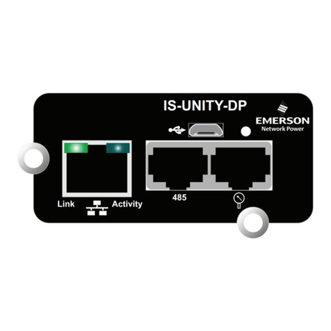 Emerson Liebert IntelliSlot Unity-DP User manual