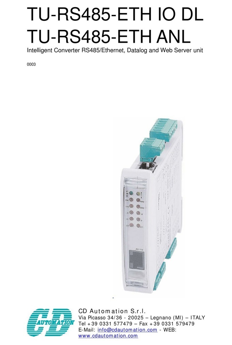 CD Automation TU-RS485-ETH IO DL manual