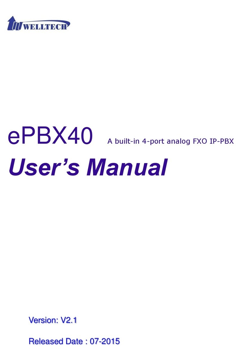 WELLTECH ePBX40 user manual