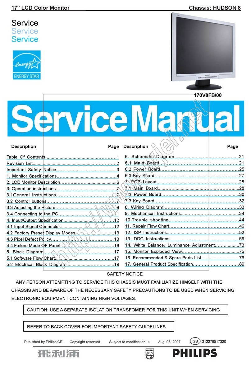 Philips 170V8FB User manual
