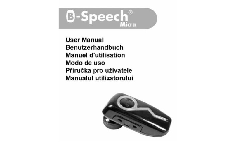 B-Speech Micra User manual