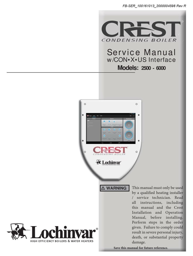 Lochinvar SMART TOUCH w/CON-X-US Service manual