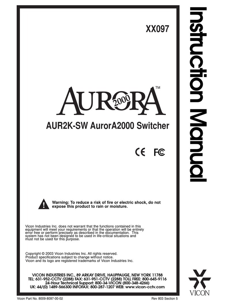 Vicon AurorA2000 instruction manual