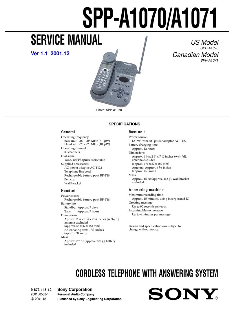 Sony SPP-A1071 User manual
