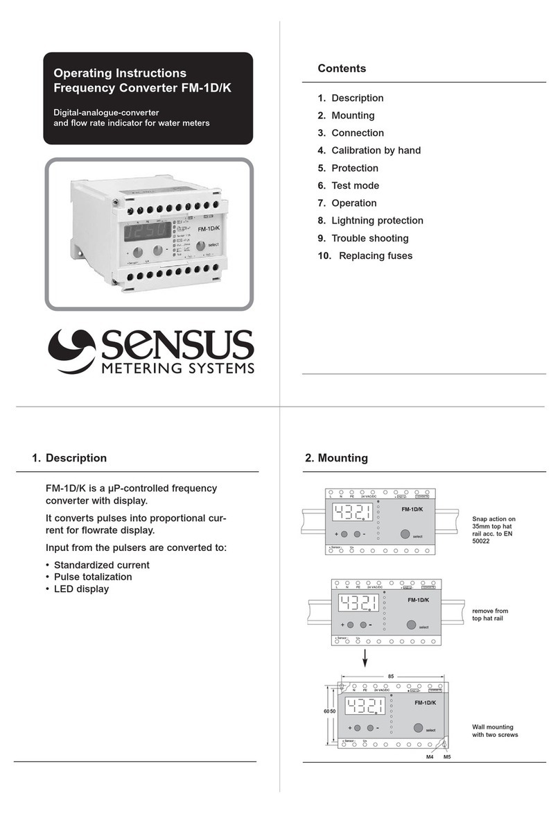 Sensus FM-1D/K operating instructions