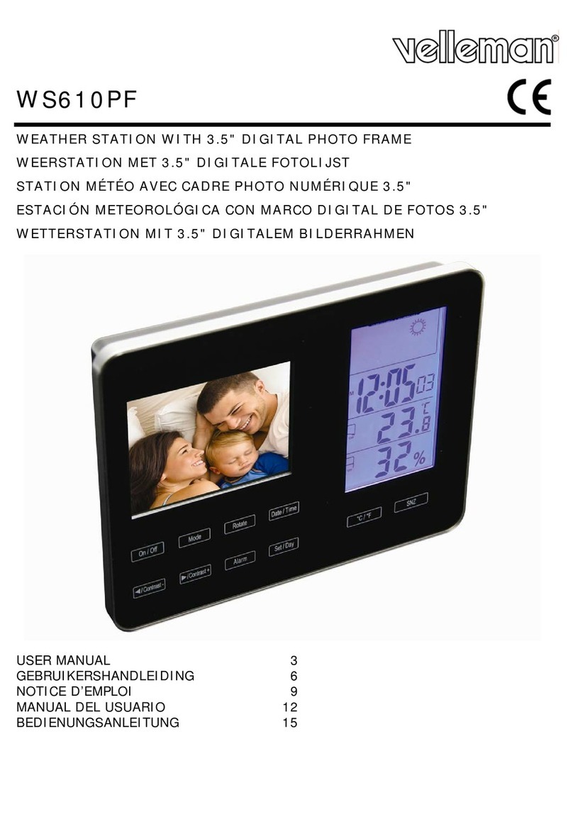 Velleman WS610PF user manual