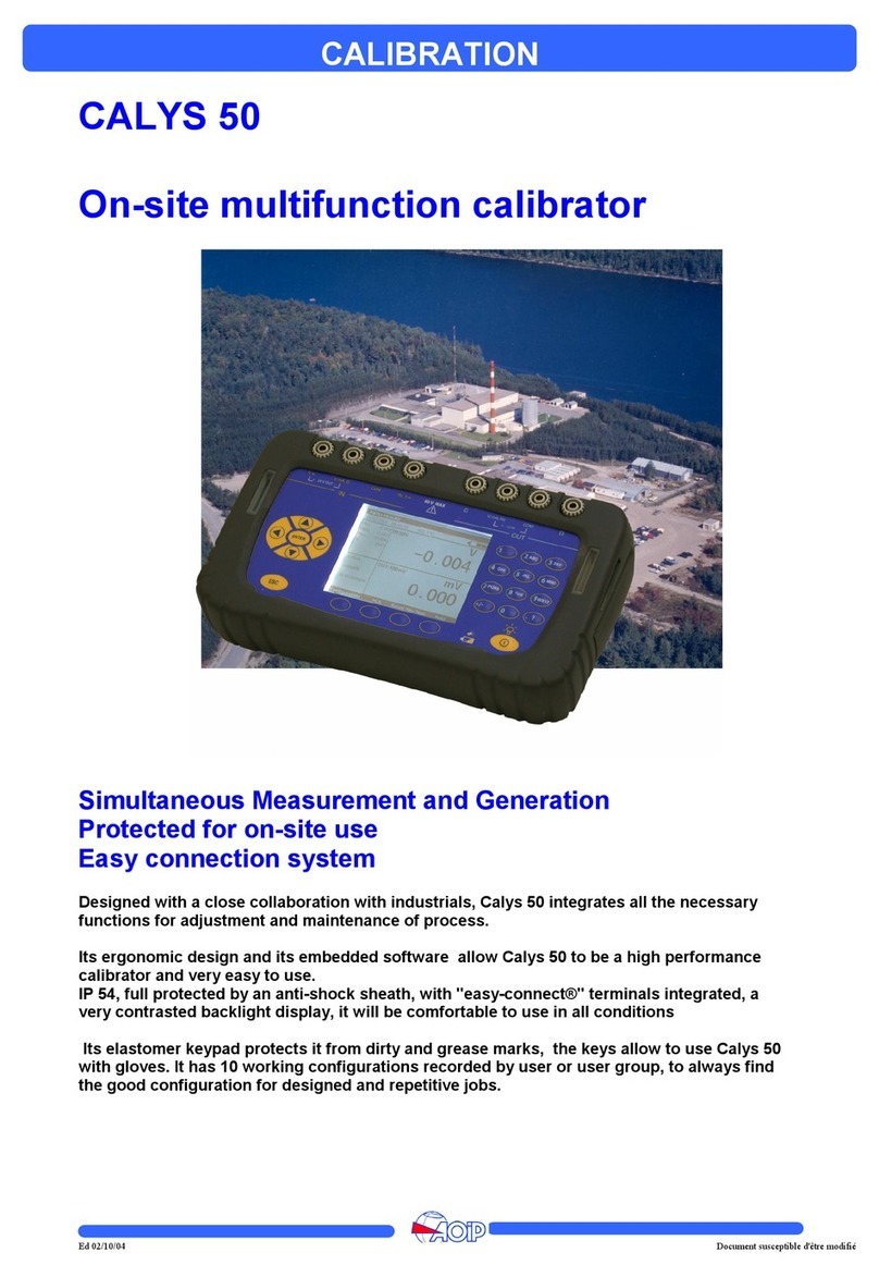 AOIP CALYS 50 Calibration