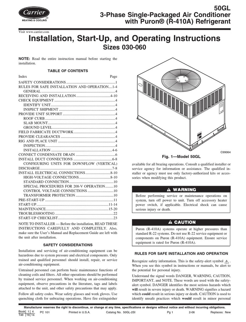 Carrier 50GL030 Instructions and recipes