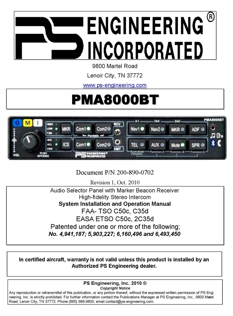 PS Engineering PMA8000BT System installation and operation manual