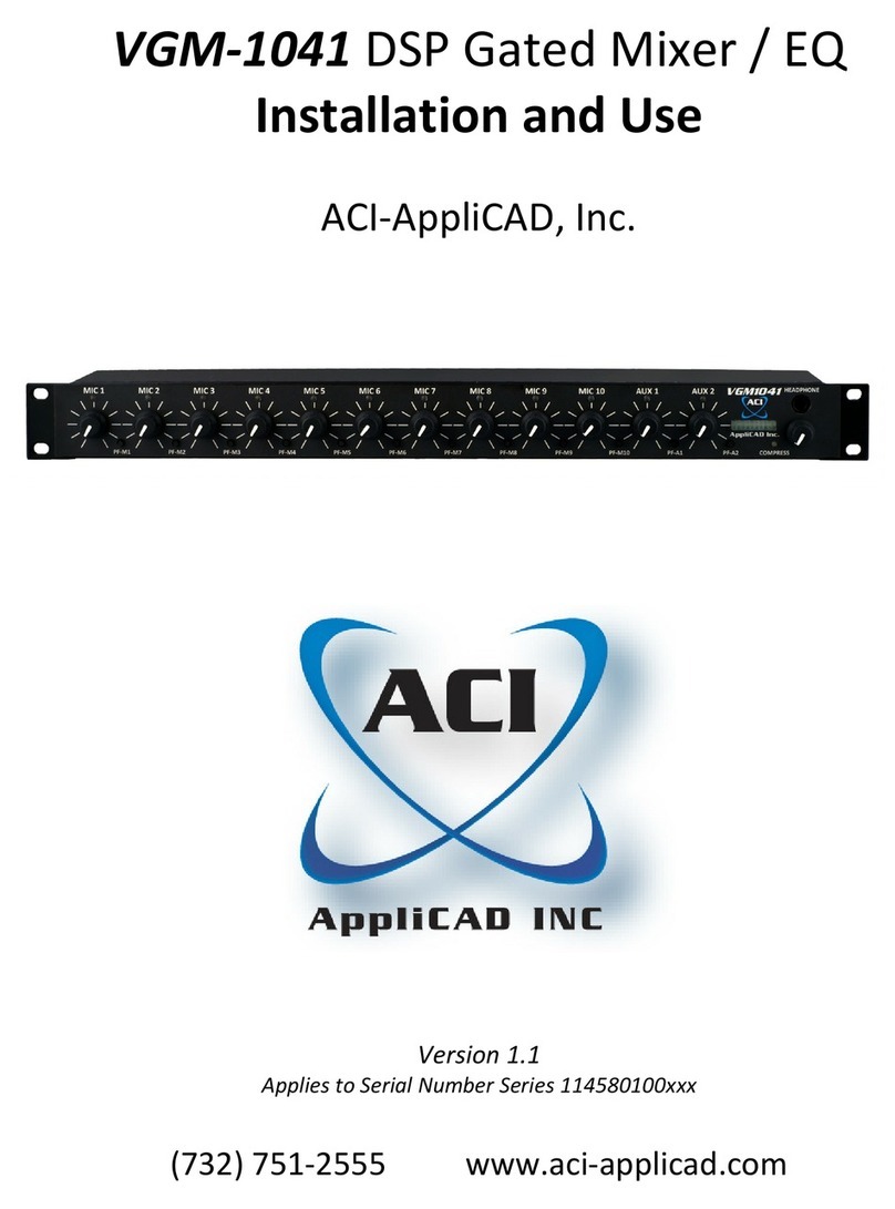 ACI-AppliCAD VGM-1041 Installation and use