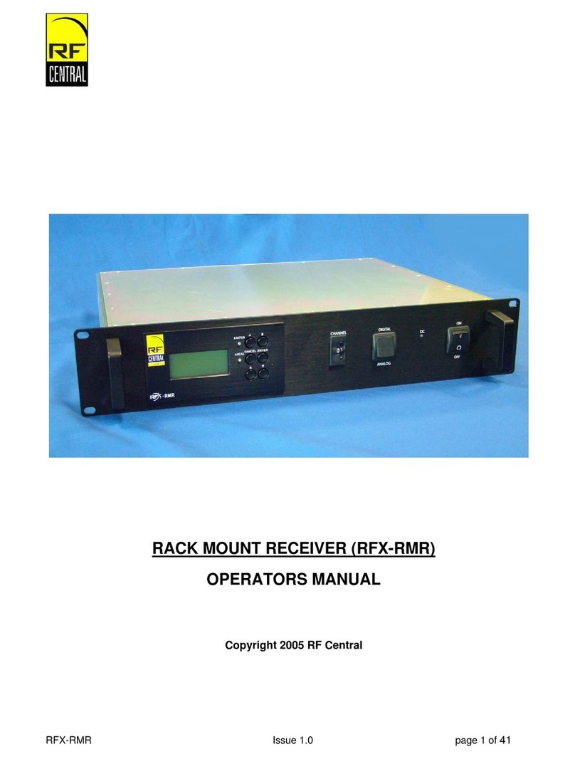 RF Central RFX-RMR Operator's manual