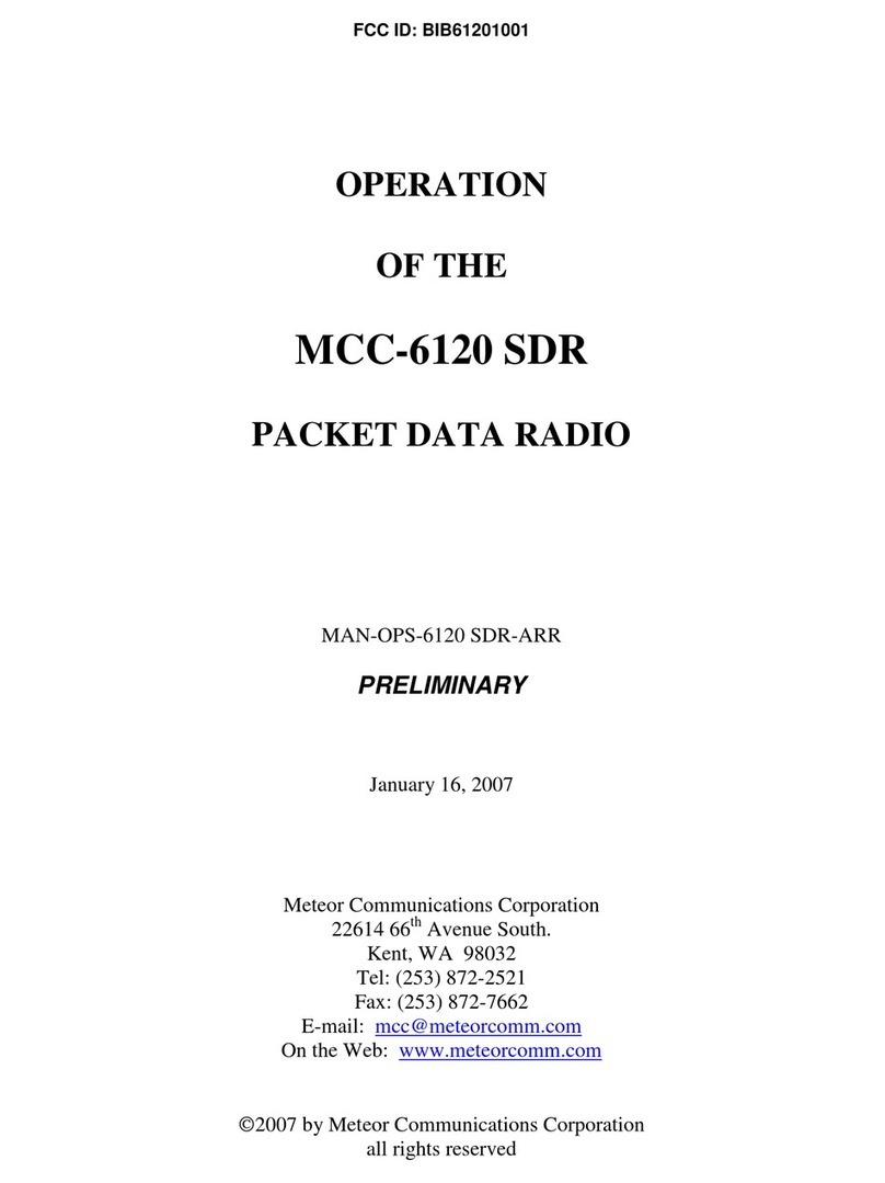 Meteor MCC-6120 SDR Operation