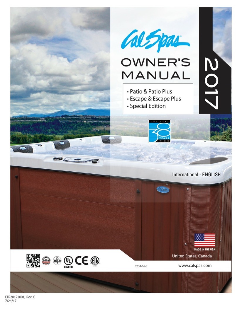 Calspas patio plus owner's manual