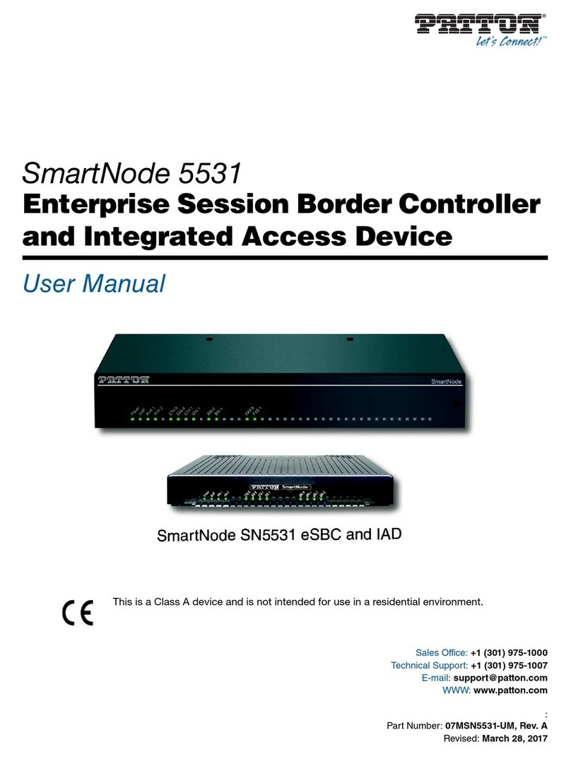 Patton electronics SmartNode 5531 user manual