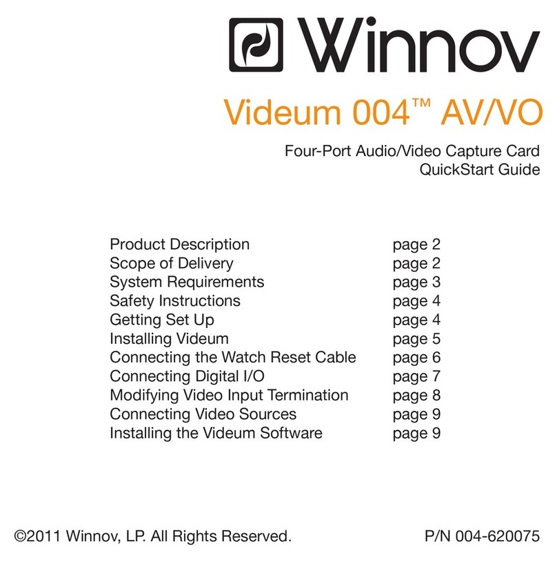 Winnov videum 005 AV/VO User manual