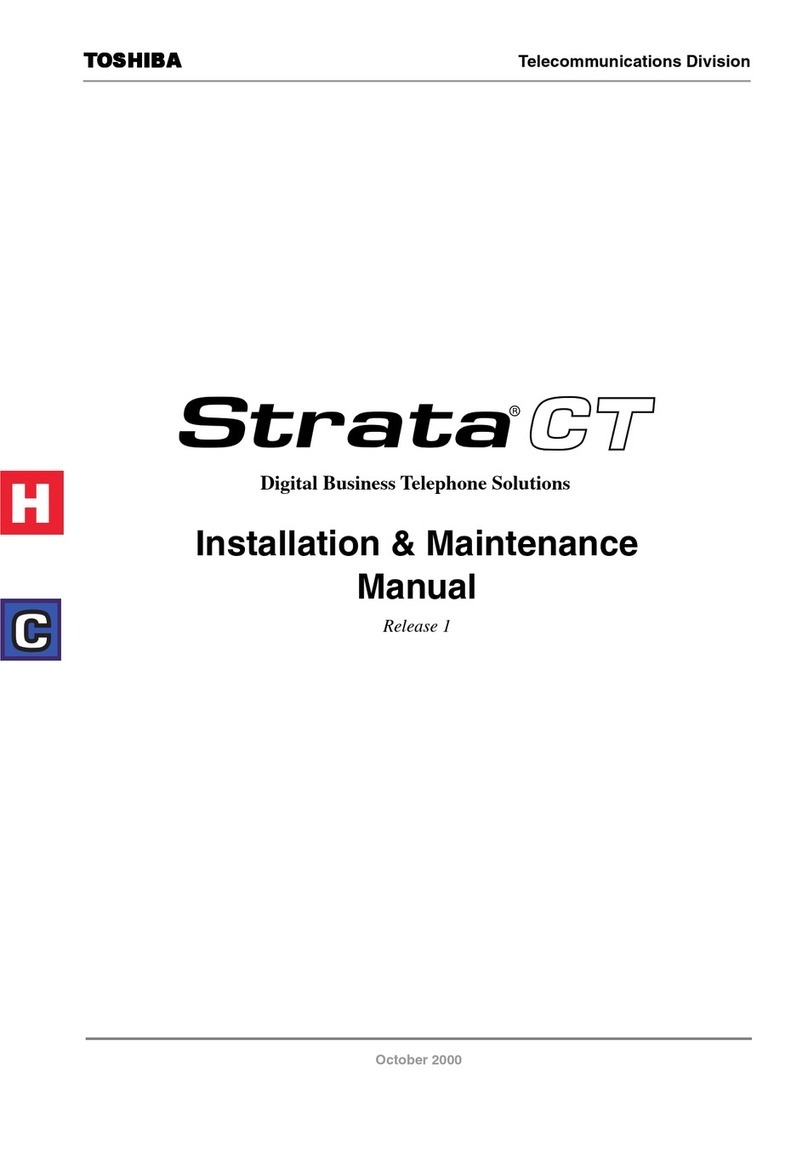 Toshiba Strata CT Instruction Manual