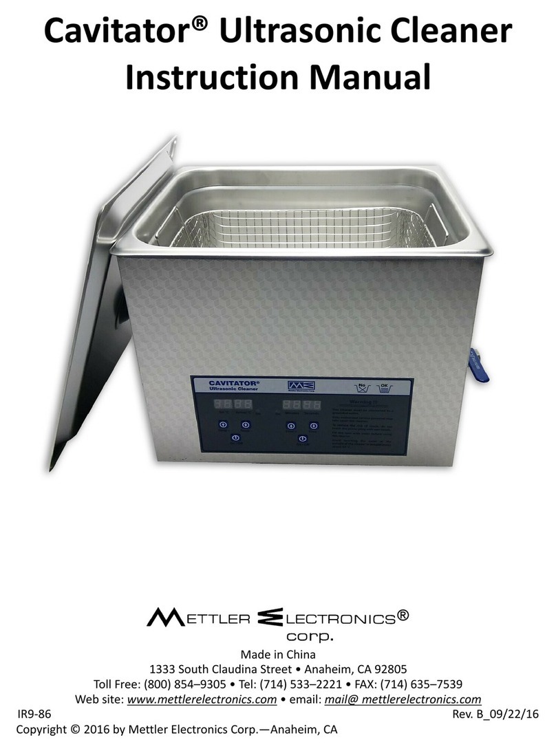 Mettler Electronics Cavitator instruction manual