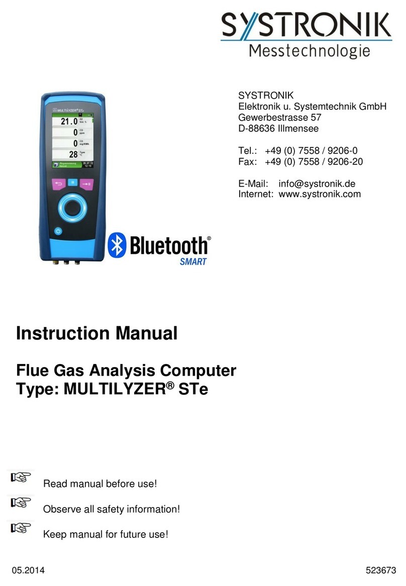 SYSTRONIK MULTILYZER STe instruction manual