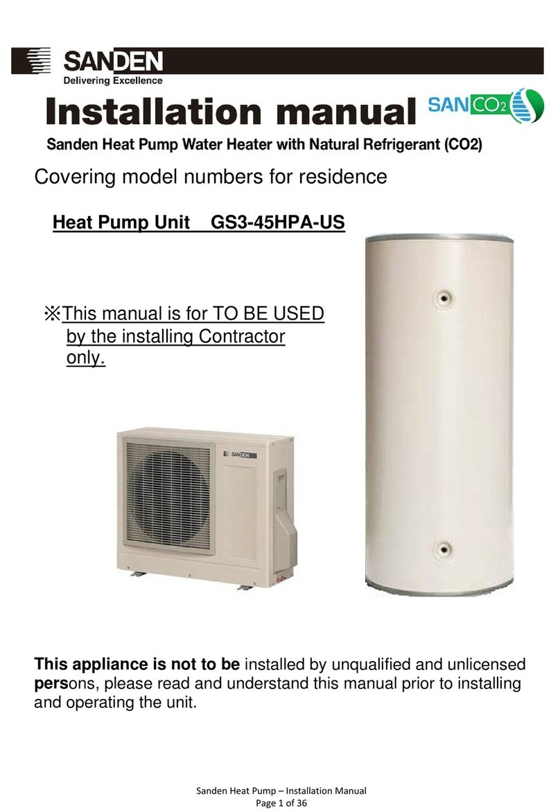 Sanden GS3-45HPA-US installation manual