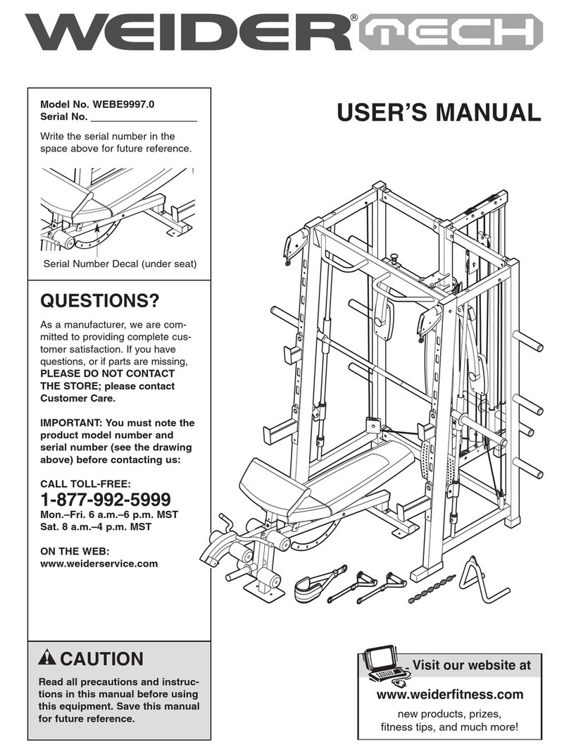 WEIDER TECH WEBE9997.0 user manual