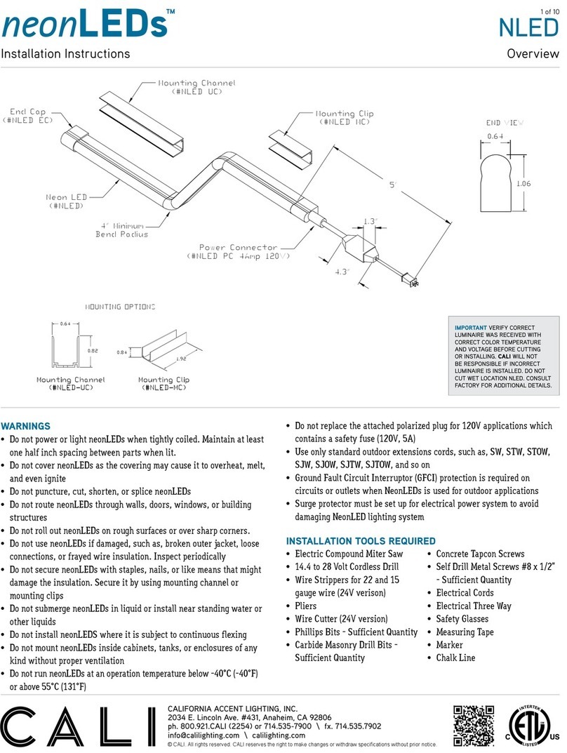 CALI neonLEDs NLED installation instructions
