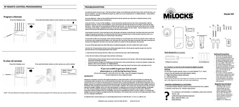 Milocks WF manual