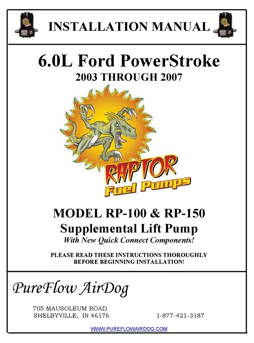 PureFlow AirDog RP-100 installation manual